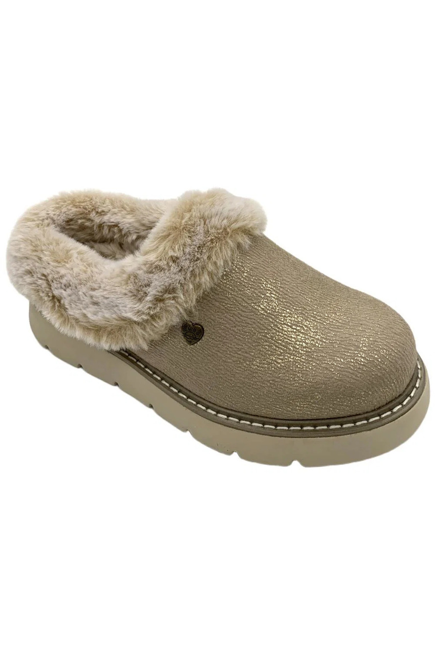 Skechers Women's Keepsakes Lite Luxe Lifts Slipper Gold - Medium